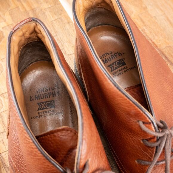 Johnston & Murphy Copeland Chukka Boot Red Brown Oiled Full Grain Mens Size 11 M - Picture 6 of 7